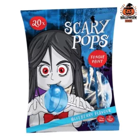   Halloween nyelvfestős véres kék málna ízű nyalóka 20db-os 200g