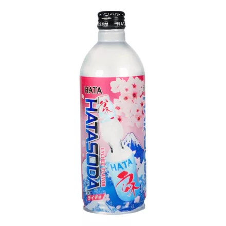 Hata Ramune Lychee licsi ízű szénsavas üdítőital 500ml Japán