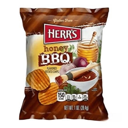 Herr's Honey BBQ chips 28,4g