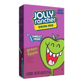   Jolly Rancher zöld alma üditő ízű cukormentes italpor 6 db-os csomag 17.6g