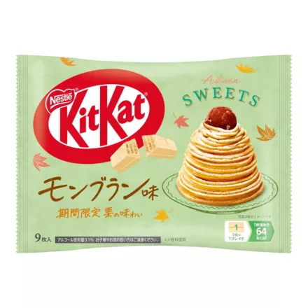 Kit Kat Mini Mont Blanc krémes-gesztenyés ízű csokoládék 104,4g Japán