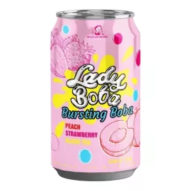 Lady Boba Barack Eper és Fekete Tea Bubble Tea 320ml