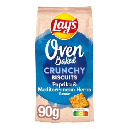 Lays Oven Baked Crunchy Biscuits Paprika & Mediterran Herbs ropogós snack 90g