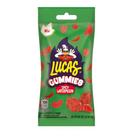 Lucas Spicy Gummies Watermelon csípős görögdinnye ízű gumicukor 70g Amerika