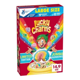    Lucky Charms limited edition jumbo rainbow nagy kiszerelés gabonapehely 422g Amerika