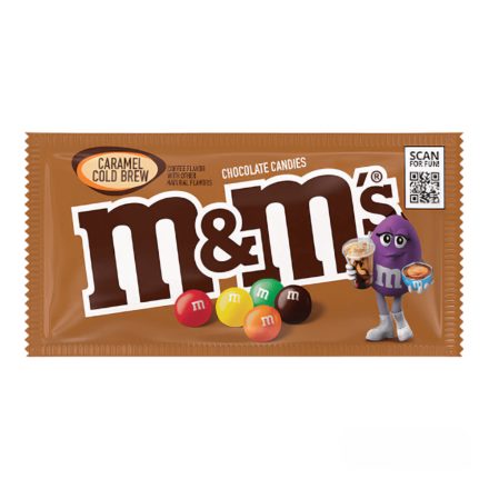 M&M'S CARAMEL COLD BREW karamellás jeges kávé ízű csokoládé drazsé 40G Amerika