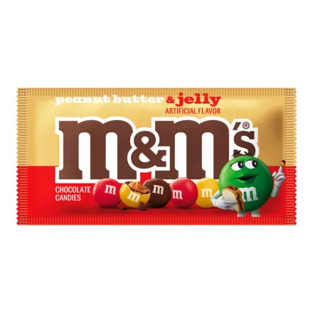 M&M's P&J eperdzsemes mogyoróvajas ízű csokoládé drazsé 46g Amerika