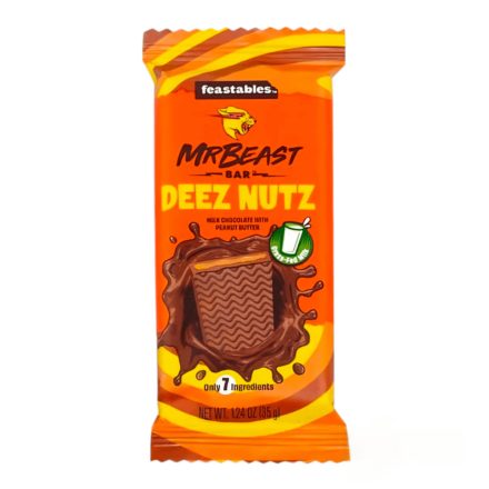 MRBEAST DEEZ NUTZ MILK CHOCOLATE TEJCSOKOLÁDÉ 35G