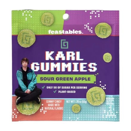 MRBEAST Karl Gummies savanyú zöld alma ízű gumicukor 50g Amerika