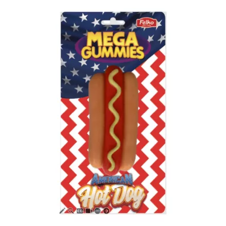 Mega Gummies American Hot Dog formájú gumicukor 120g