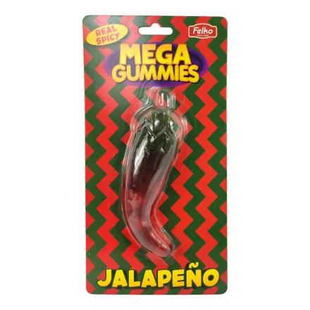 Mega Gummies Jalapeno paprika formájú csípős gumicukor 120g