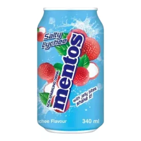   Mentos Salty Lychee sós licsi ízű üdítő zselédarabokkal 340ml