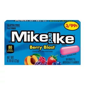   Mike and Ike Berry Blast Bogyós Gyümölcs Ízű cukorka 22g
