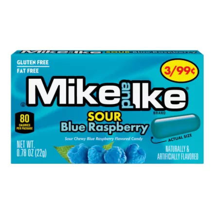 Mike and Ike Sour Blue Raspberry savanyú kék málna ízű cukorka 22g Amerika