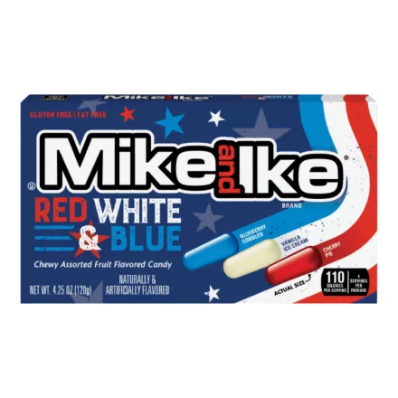 Mike and ike Red white blue gyümölcs ízű rágós cukorkák 120g