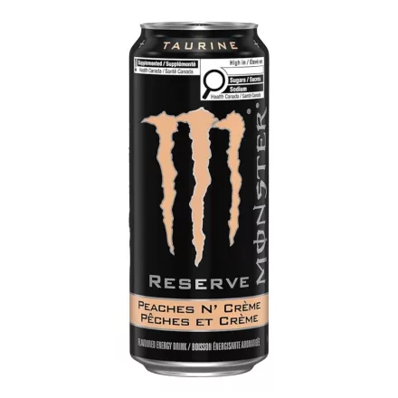 Monster Reserve Peaches n’ Crème őszibarack ízű energiaital 473ml Kanada