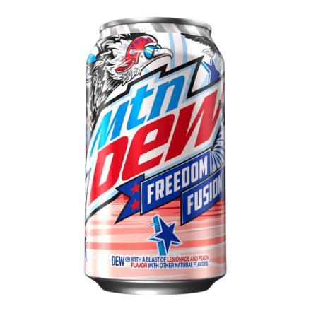 Mountain Dew Freedom Fusion Limonádé és Őszíbarack ízű üdítőital 355ml