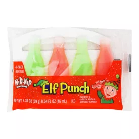   Nik-L-Nip Elt Punch Drinks mini üdítő formájú viasz cukorkák 4 csomag cseresznye és zöldalma ízben 39g Amerika