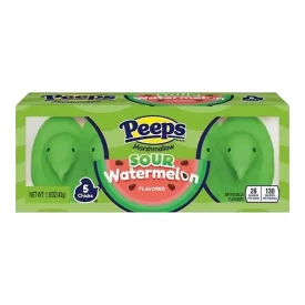   Peeps Sour Watermelon savanyú görögdinnye ízű pillecukor csibék 5db 42g Amerika