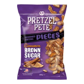   Pretzel Pete Pieces fahéjas és barnacukros ízesítésű kekszdarabkák 160g Amerika