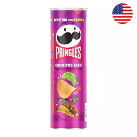  Pringles Carnitas Taco Mexikói tépett sertéshúsos fűszeres tacos ízű chips 158g Amerika 
