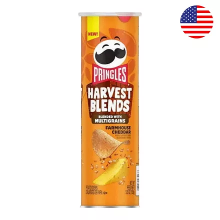 Pringles Harvest Blends Farmhouse Cheddar sajt ízű chips 158g Amerika
