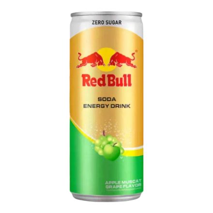 RED BULL zöld alma és muskotályos szöllő ízű energiaital cukormentes Thaiföld 325ml