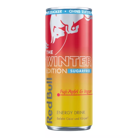 Red Bull Winter Edition Fuji Apple & Ginger cukormentes fuji alma és gyömbér ízű energiaital 250ml