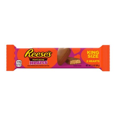  Reeses Hearts King size szivecskés romantikus mogyoróvajas karamellás tejcsokoládé 68g