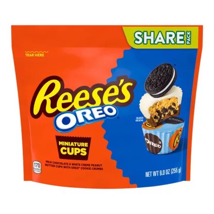 Reeses Oreo Miniature Cups mogyoróvajas csokoládé mini csészék Oreo darabokkal 255g Amerika