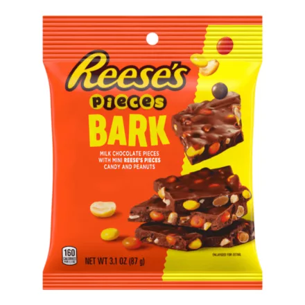  Reeses Pieces Bark Mogyoróvajas tejcsokoládé darabok drazséval 87g Amerika