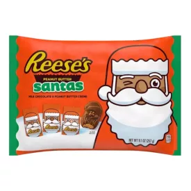   Reeses peanut butter Santas mikulás formájú mogyoróvajjal töltött karácsonyi csoki válogatás 257g Amerika