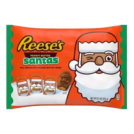 Reeses peanut butter Santas mikulás formájú mogyoróvajjal töltött karácsonyi csoki válogatás 257g Amerika