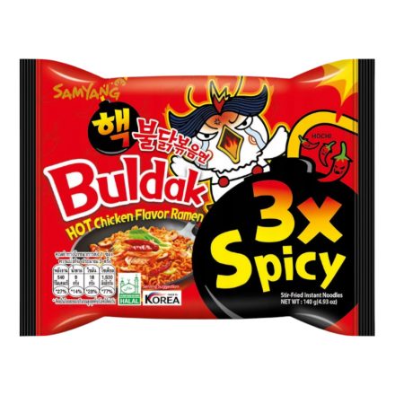Samyang Buldak 3x Csípős Csirke Ízesítésű Tészta 140g