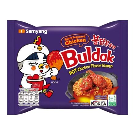 Samyang Buldak Koreai Sült Csirkecomb Ízesítésű Tészta 140g