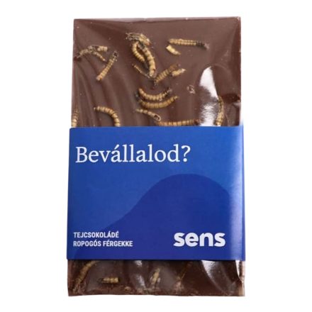 Sens táblás tejcsokoládé kukacokkal 90g