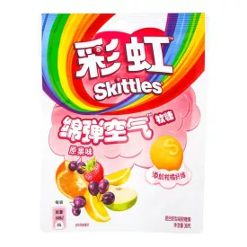   Skittles cloudz vegyesgyümölcs ízű puha gumicukor 36g Kína