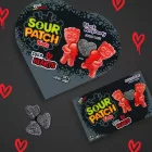  Sour Patch Kids Black Raspberry savanyú fekete málnás szív alakú gumicukor 87g Amerika