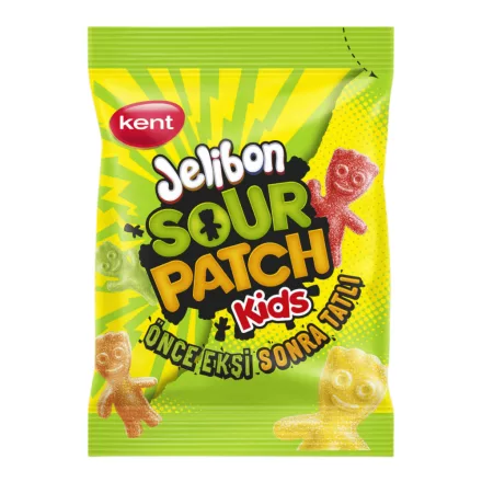 Sour Patch Kids Jelibon savanyú vegyes gyümölcsös gumicukor 40g