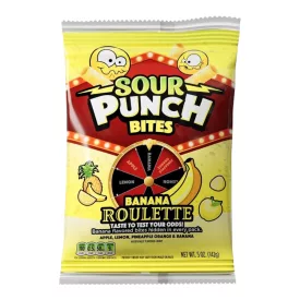   Sour Punch Bites Banana Roulette banános gumicukor 142g Amerika
