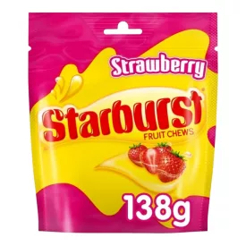   Starburst Fruit Chews Strawberry eper ízű rágós cukorka 138g