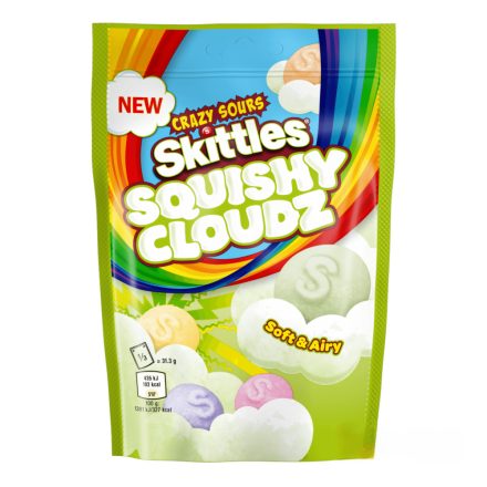 XSkittles Squishy Cloudz Sour Green savanyú gumicukor 94g