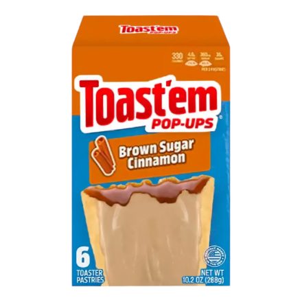 Toastem Pop Ups Brown Sugar Cinnamon barna cukor és fahéj ízű sütemény 288g