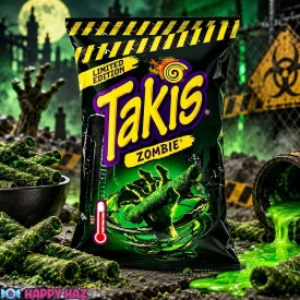     Takis Zombie Halloween-i limitált kiadású habanero, uborka és lime ízű csípős chips 100g