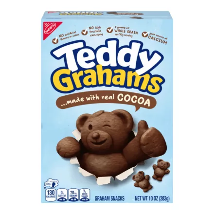 Teddy Grahams maci formájú csokoládé ízesítésű kekszek 283g Amerika