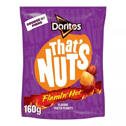 That’s Nuts Doritos Flamin’ Hot extra csípős ízű mogyoró snack 160g Anglia