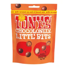   Tonys Littl Bits tejkarramellás és tengerisós csokigolyók 100g Anglia