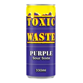   Toxic Waste Soda Purple Lila szőlő Ízű savanyú Szénsavas Üdítőital 330ml