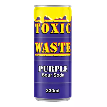 Toxic Waste Soda Purple Lila szőlő Ízű savanyú Szénsavas Üdítőital 330ml