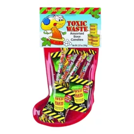   Toxic Waste karácsonyi zokni savanyú cukorka válogatás 104g